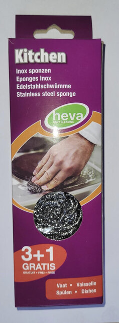 Heva Inox Spiraalspons 3+1