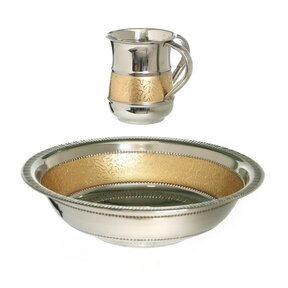 Paldinox Set S/S Hand-Wash Cup W/Bowl Gold Texture