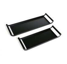 Paldinox Set 2 black Rectangle Trays with Handle