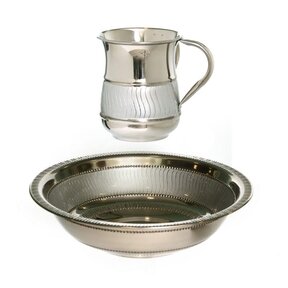 Set Hand-wash Cup w/bowl silver