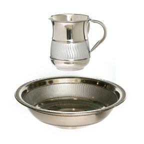 Set Hand-wash Cup with Bowl Silver