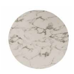 Round marble-effect placemat black and white