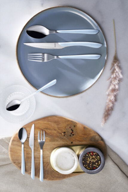 Eclat Mat - 26-piece 'All you need' cutlery set for 4 - Sky Blue