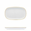 Thun White Oval Dish with Gold Rim 23cm - Tom