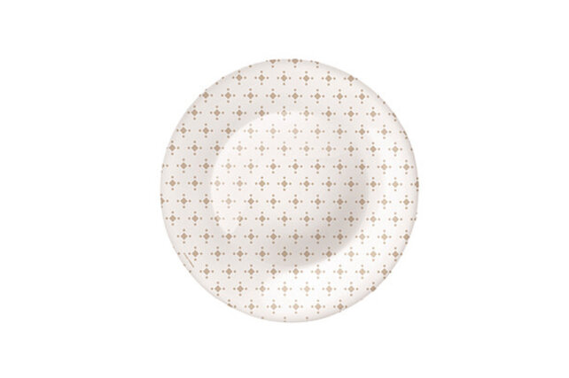 Bormioli Acqua Keramisch Beige Dessertbord 21cm - 6 Stuks