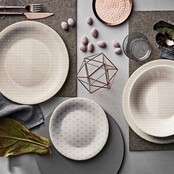 Bormioli  Acqua Ceramic Beige Soup Plat 23cm - 6 Pieces