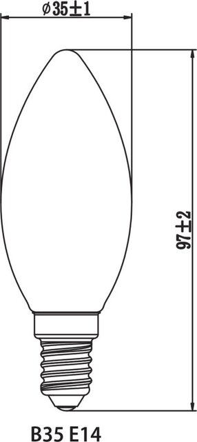 Noxion Lucent LED E14 Candle Filament Clear 4.5W 470lm 2700K