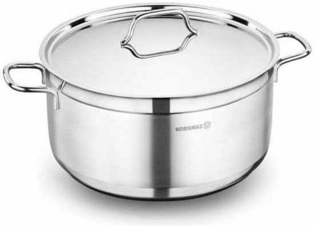 Korkmaz Alfa Series Cooking pan stainless steel - Suitable for all heat sources including induction - High-quality materials