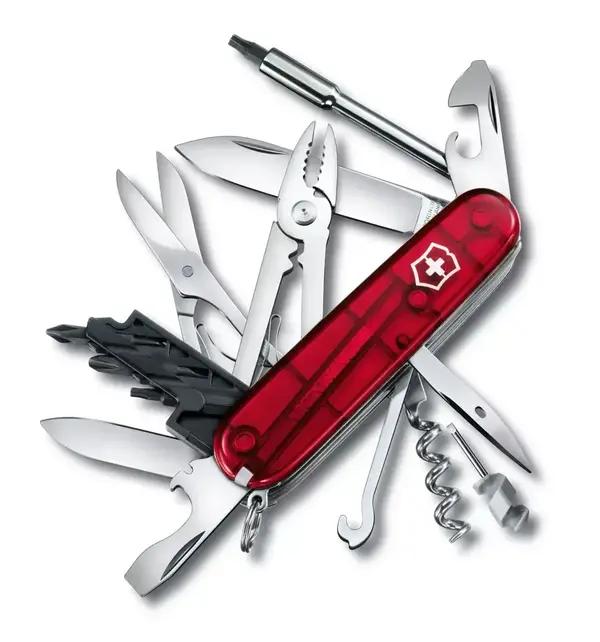 Victorinox Cyber Tool M, 91 mm, Red Transparent