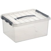 Sunware Q-Line Storage Box 15l Transparent Metallic