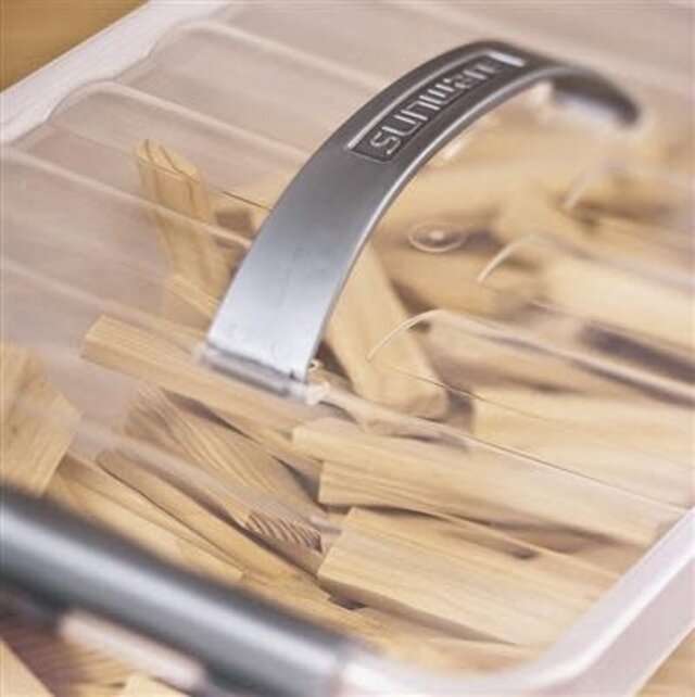 Sunware Q-Line Storage Box 15l Transparent Metallic