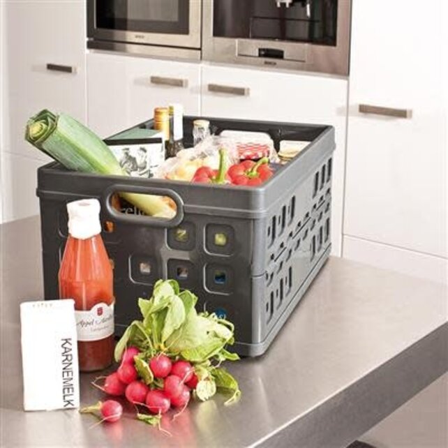 SUNWARE Square folding box 32L anthracite