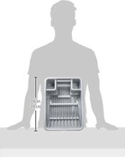 Curver Dish Drying Rack with Luna Tray - Light Grey