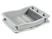 Curver Dish Drying Rack with Luna Tray - Light Grey