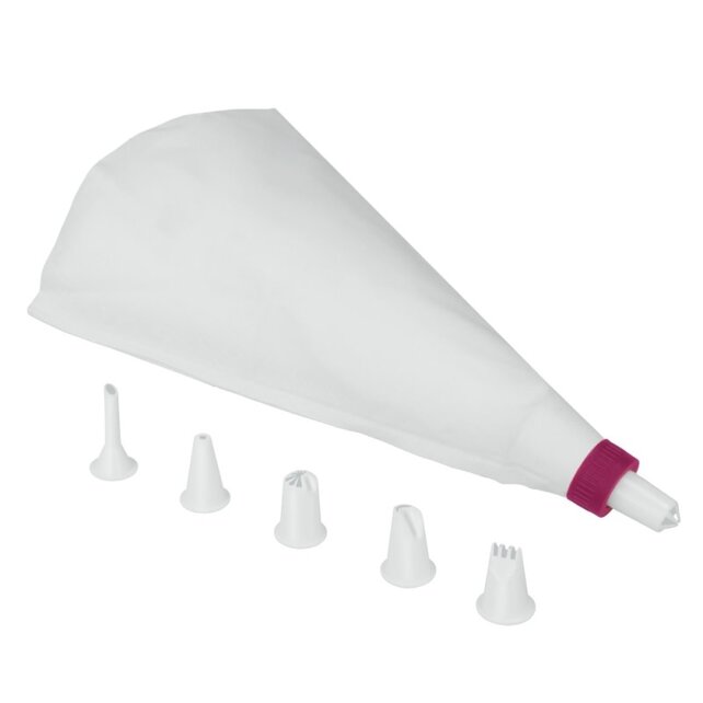 Metaltex Piping Bag - 6-piece Set with Nozzles