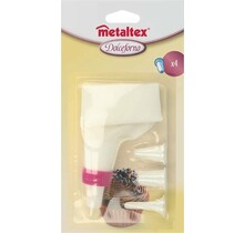 Metaltex Piping Bag - 4-piece Set with Nozzles