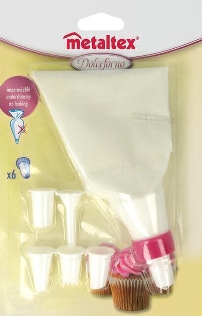 Metaltex Poche à Douille - Ensemble de 6 pièces avec Embouts