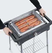 Grill électrique SEVERIN Style Evo avec étagère, jusqu'à 350°C, distribution de chaleur optimale, noir