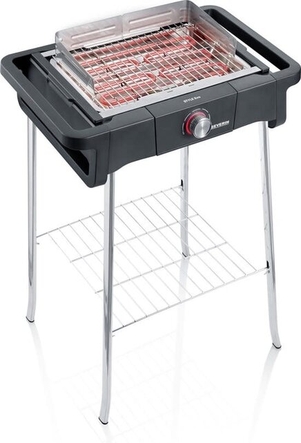 SEVERIN Style Evo Elektrogrill mit Ablage, bis 350°C, optimale Hitzeverteilung, schwarz
