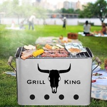 Grill King Charcoal BBQ - Stainless Steel