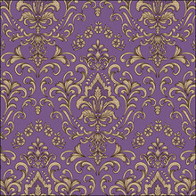 Napkins Baroque Ornament Purple