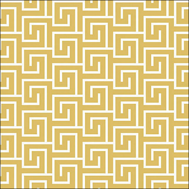Ambiente Napkins Greek Key Gold/white