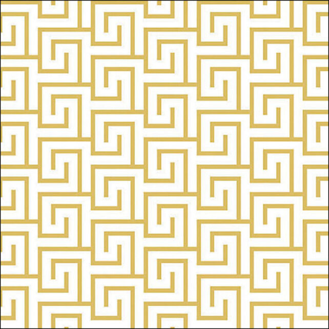 Ambiente Napkins Greek Key White/Gold