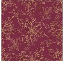 Ambiente Napkins Poinsettia Outline Bordeaux