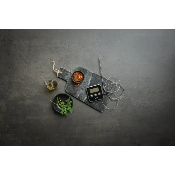 Thermomètre De Cuisson Avec Minuterie Beka - Sans Fil, écran LCD Rétroéclairé, Aimant Au Dos - Pour Four, Rôtisserie, Grill