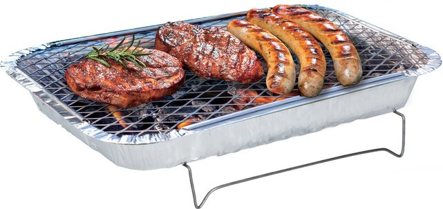 BBQ Collection Disposable BBQ - Charcoal Barbecue - Mini Table - 31x 24 x 4.8 CM