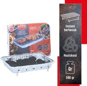 BBQ Collection Disposable BBQ - Charcoal Barbecue - Mini Table - 31x 24 x 4.8 CM