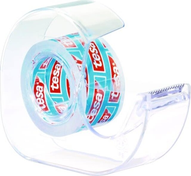 Tesa Crystal Film Plakband 10m x 19mm Transparant met Dispenser