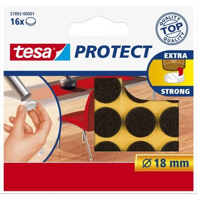 Tesa Protect Felt Pads 18mm - 16 Pieces