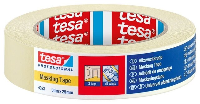 Tesa Maskeringstape Universeel Indoor 25mm - 50m