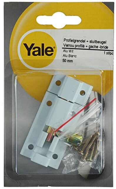 Yale Profielgrendel Met Beugel 50mm Wit
