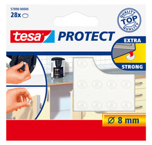 Tesa Protect Anti-noise/Anti-slip Pads Ø8mm - 28 Pieces