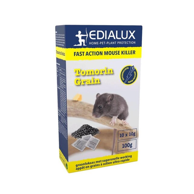 Edialux Tomorin Grain Appât Contre Souris - 10 x 10 g