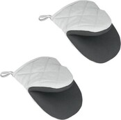 Metaltex Set Of 2 Oven Mitts With Non-Slip Grip