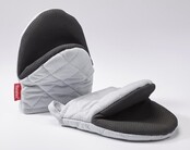 Gants de cuisine 14 cm Coton Gris/Noir 2 Pièces