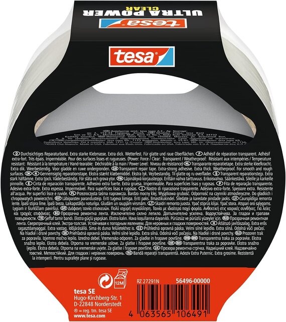 Tesa Ultra Power Extreme Repair Tape 48 mm 20 Meter Transparant