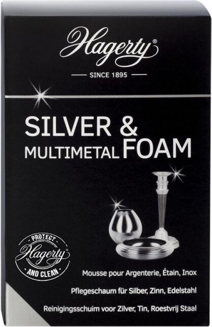 Hagerty Silver & Multi Metal Foam 185 ml – Reinigt, Polijst en Beschermt Zilver en Diverse Metalen