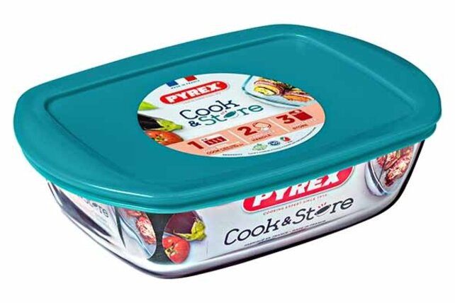 Pyrex Cook & Store Plat à Four Rectangulaire avec Couvercle Synthétique