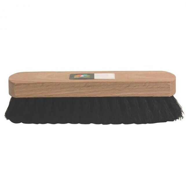 Schoenborstel Plat Hout Zwart Haar 16cm