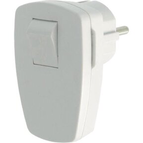 TBT Stekker Met Randaarde En Schakelaar - Wit