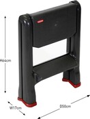 Curver Foldable Two Step Stool Anthracite 48.6x17.2