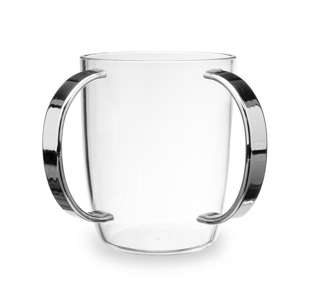 Godinger Wash Cup Silver Acrylic Design