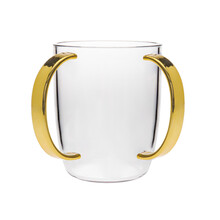 Acryl Wasglas met Gouden Handvatten