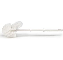 Brosse de toilette / Brosse de nettoyage + Brosse de bord - Plastique blanc