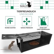 Live Muizenval & Rattenval - Set van 2, Herbruikbaar - Poedergecoat Staal