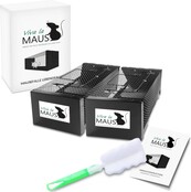 Lebendfalle für Mäuse & Ratten - 2er-Pack, Wiederverwendbar - Pulverbeschichteter Stahl